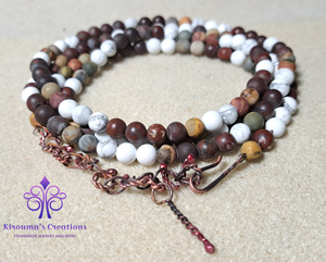 Gemstone wrap bracelet