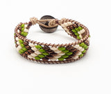 Single wrapped leather bracelet