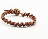 Simple knotted leather bracelet