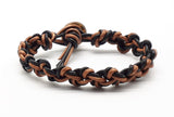 Simple knotted leather bracelet