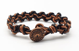 Simple knotted leather bracelet