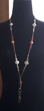 Agate beaded lanyard necklace