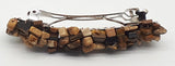 Picture jasper and tiger's eye gemstone chip hair barrette