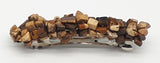 Picture jasper and tiger's eye gemstone chip hair barrette