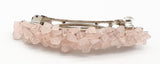 Rose quartz gemstone chip hair barrette