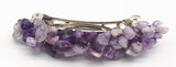 Amethyst gemstone chip hair barrette