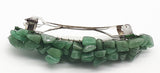 Green aventurine gemstone chip hair barrette