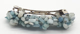 Aquamarine gemstone chip hair barrette