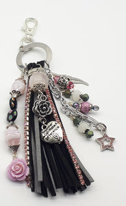 Breast cancer awareness tassel Bag/Purse charm