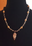 Jasper arrowhead unisex necklace