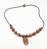 Jasper arrowhead unisex necklace