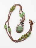 Green gemstone necklace