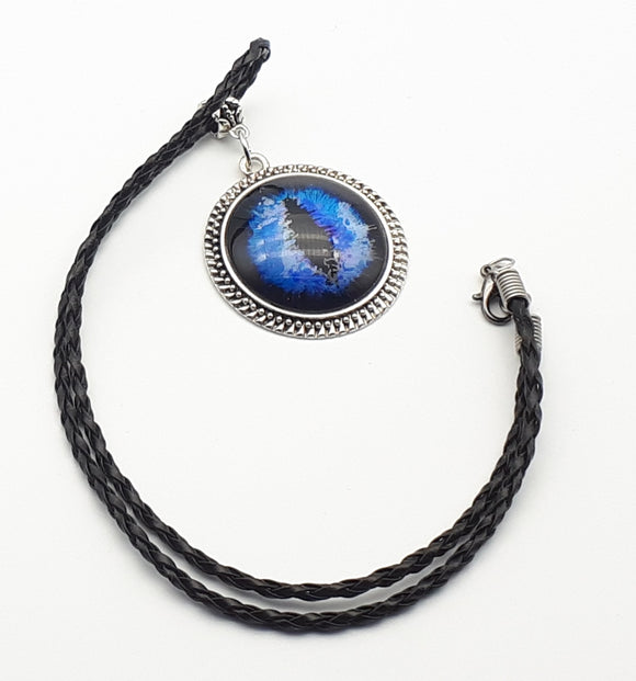 Blue dragon eye necklace.