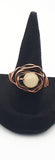 Wire wrapped copper rose ring