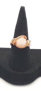 Wire wrapped moonstone ring