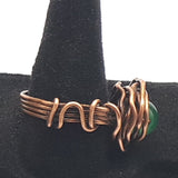 Wire wrapped copper rose ring