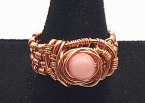 Gemstone wire wrapped ring