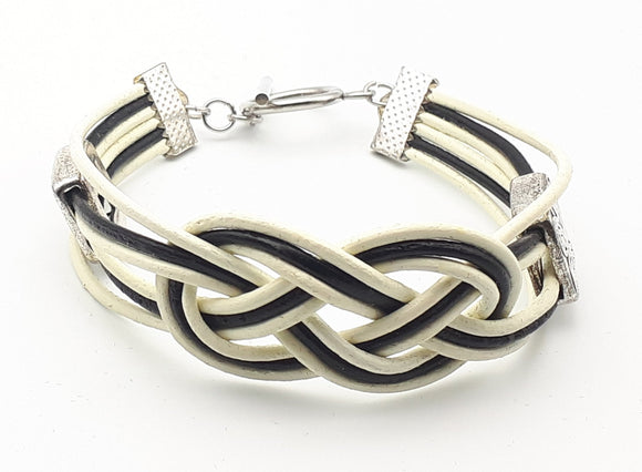 Leather Josephine knot bracelet