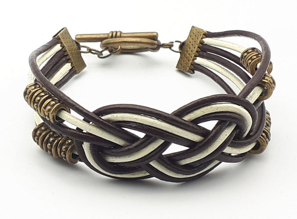 Leather Josephine knot bracelet