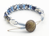 Sodalite single leather wrap bracelet