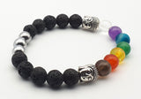 Chakra/Diffuser bracelet on stretchy cord