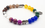 Chakra bracelet on stretchy cord