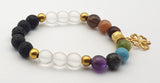 Chakra/Diffuser bracelet on stretchy cord.