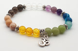 Chakra bracelet on stretchy cord