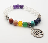 Chakra bracelet on stretchy cord