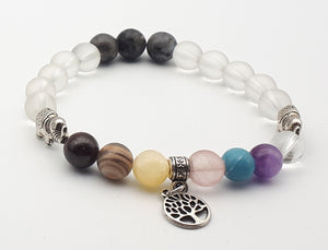 Chakra bracelet on stretchy cord