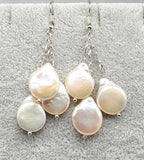 Teardrop freshwater pearl earrings