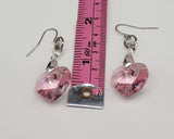 Swarovski pink heart earrings