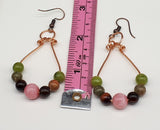 Gemstone teardrop earrings