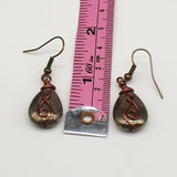 Gemstone teardrop earrings