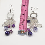 Purple chandelier earrings