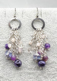 Purple chandelier earrings