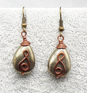 Gemstone teardrop earrings