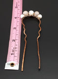 Gemstone copper hair fork